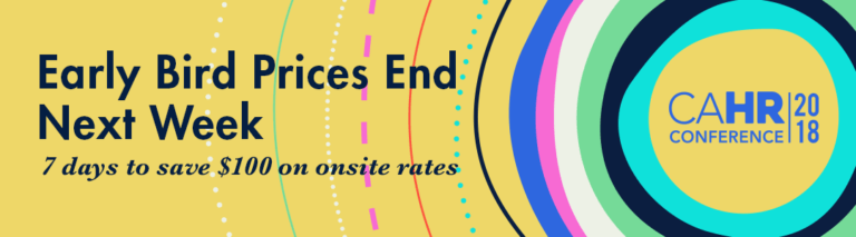 CAHR18 Early Bird Prices End Next Week