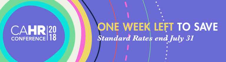 CAHR18 Standard Rates End Next Week