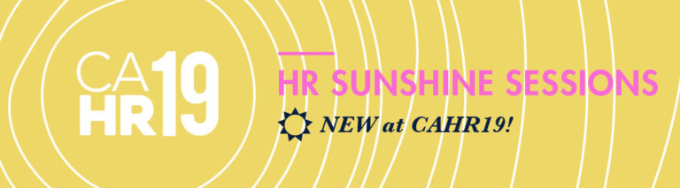HR Sunshine Sessions at CAHR19